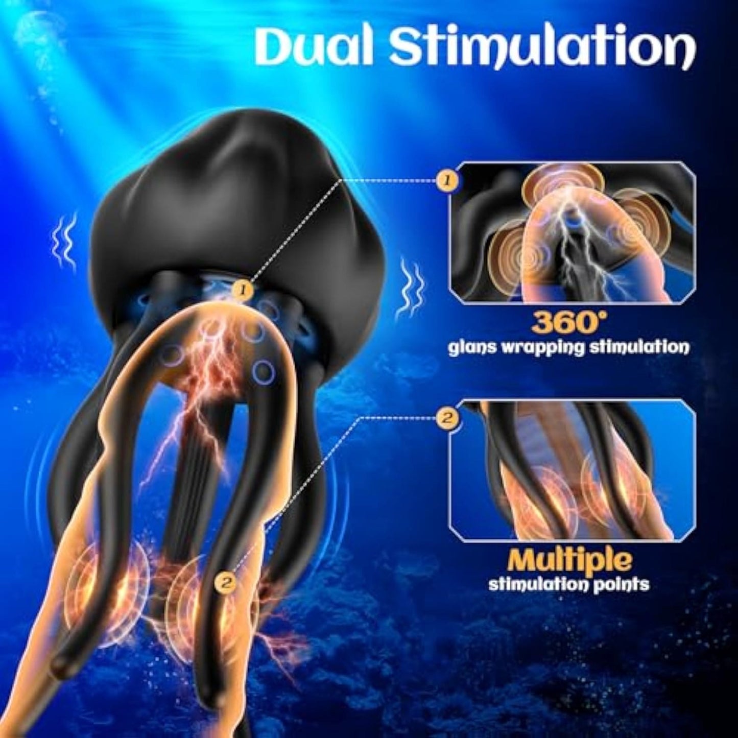 Small Jellyfish Male Masturbator – Electric Glans Trainer with Multiple Vibration Modes