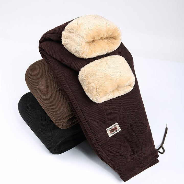 Women's Winter Fleece Thermal Pants - Casual & High Waist - AIGC-DTG