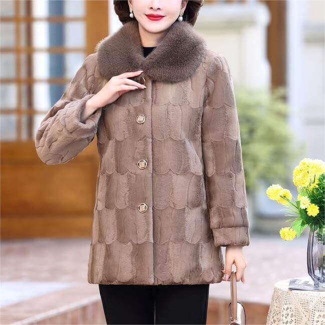 Women's Winter Fleece Warm Coat-Fashion & Casual - AIGC-DTG