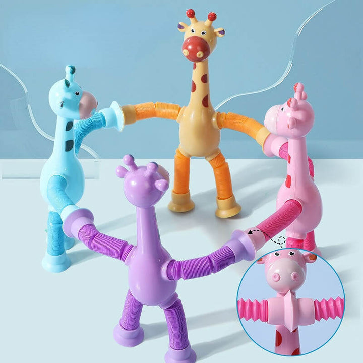 Cartoon Suction Cup Telescopic Tube Giraffe-Stress Relief Toy - AIGC-DTG