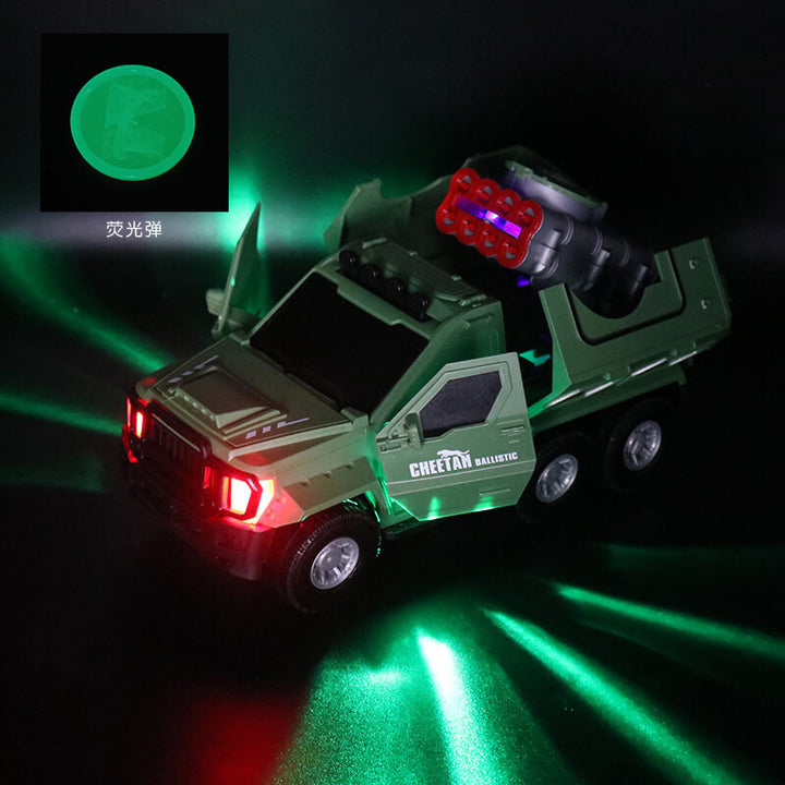 Ejection UFO Transformation Toy Missile Car-360 Rotation&Music&Lighting - AIGC-DTG