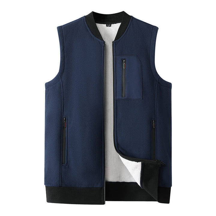 Men's Fleece Warm Vest: Plush and Thick, Sporty and Casual - AIGC-DTG