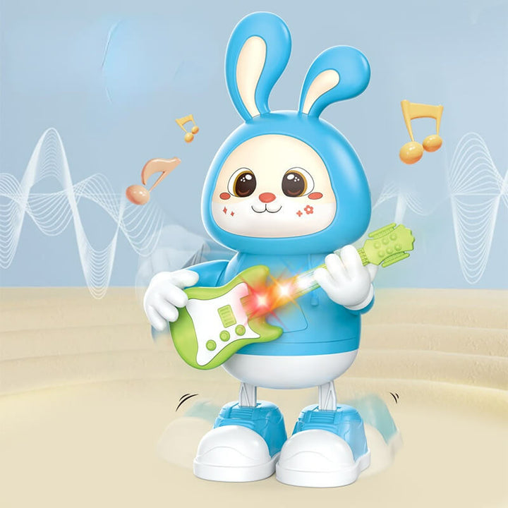Electric Singing and Dancing Cool Lights Cute Cool Guitar Bunny Toy - AIGC-DTG