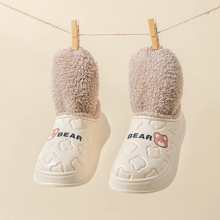 Thick-soled Indoor Cute Bear Couple Slippers: Waterproof & Anti-slip - AIGC-DTG