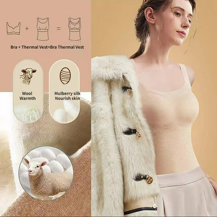 Autumn/Winter Thickened Wool Base Bra with Chest Pad - AIGC-DTG
