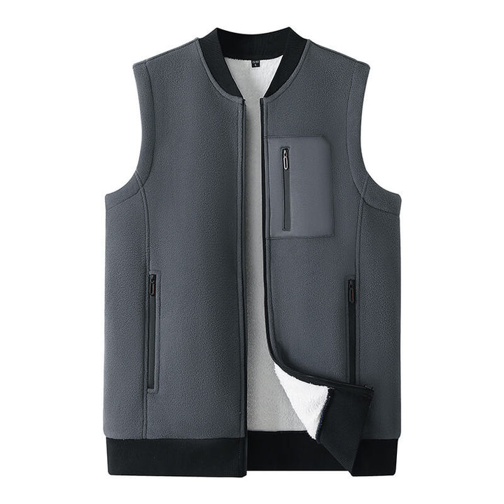 Men's Fleece Warm Vest: Plush and Thick, Sporty and Casual - AIGC-DTG