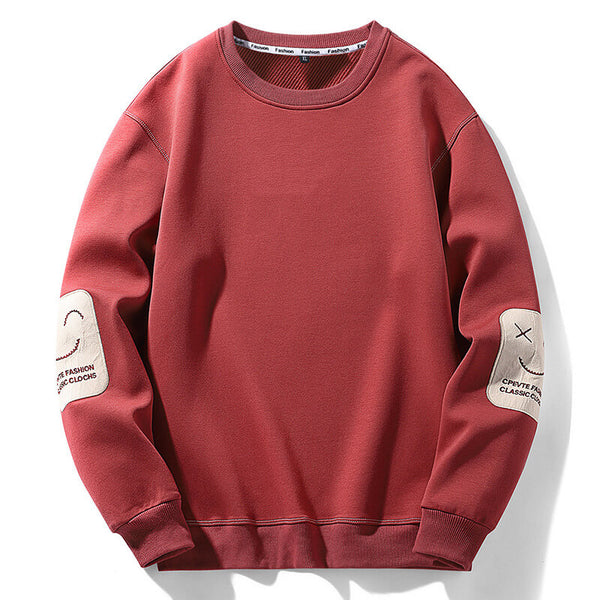 Loose-Fit Men's Cotton-Blend Crewneck Sweater - AIGC-DTG