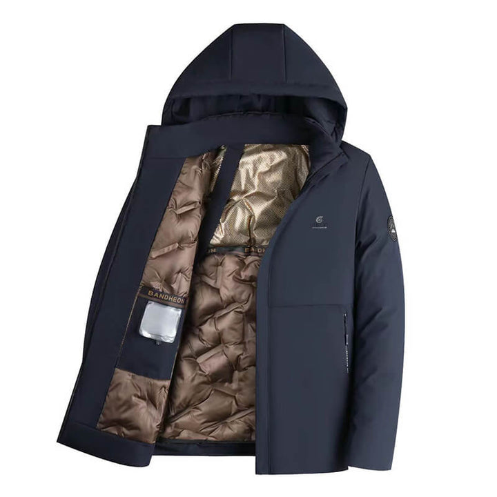 Men's Mid-length Business Jacket-Fleece & Cotton Coat - AIGC-DTG