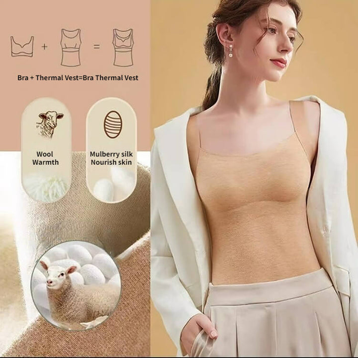 Autumn/Winter Thickened Wool Base Bra with Chest Pad - AIGC-DTG