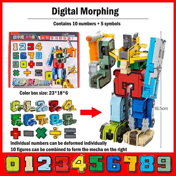 Digital Robot Transformation Children's Toy Autobot Alphabet Fusion King Kong Educational Toy - AIGC-DTG