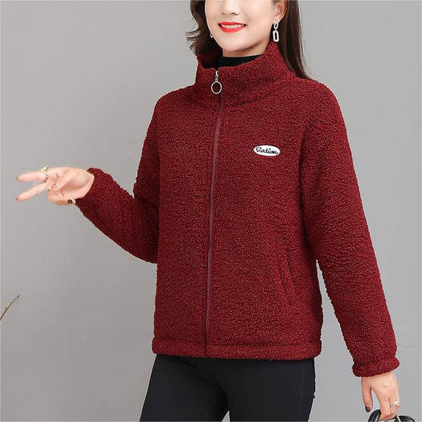 Women's Autumn/Winter Granular Fleece Warm Jacket-Fleece & Thickened - AIGC-DTG