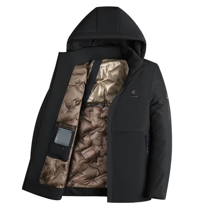 Men's Mid-length Business Jacket-Fleece & Cotton Coat - AIGC-DTG