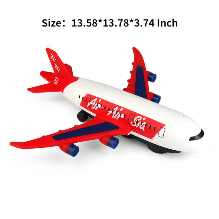 360 Rotating Electric Plane-Colorful Light Music Passenger Plane Toy - AIGC-DTG