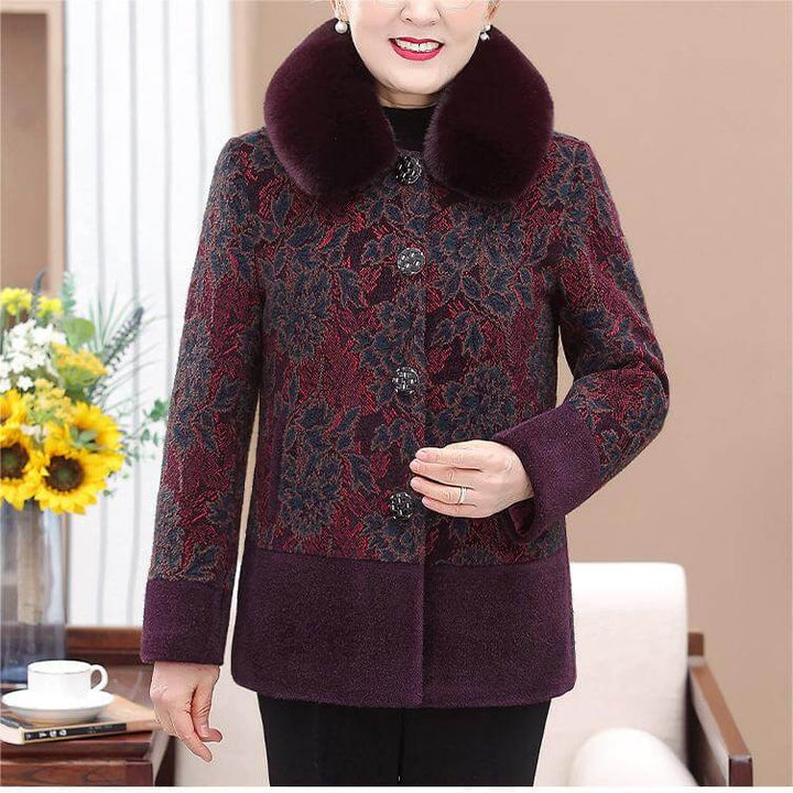 Women's Imitation Mink Plus Velvet Thickened Woolen Coat - AIGC-DTG