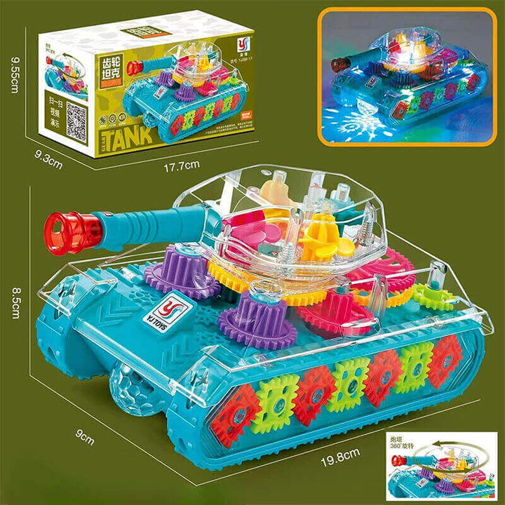 Transparent Gear Electric Music Light Universal Driving Police Car (Battery is not included) - AIGC-DTG