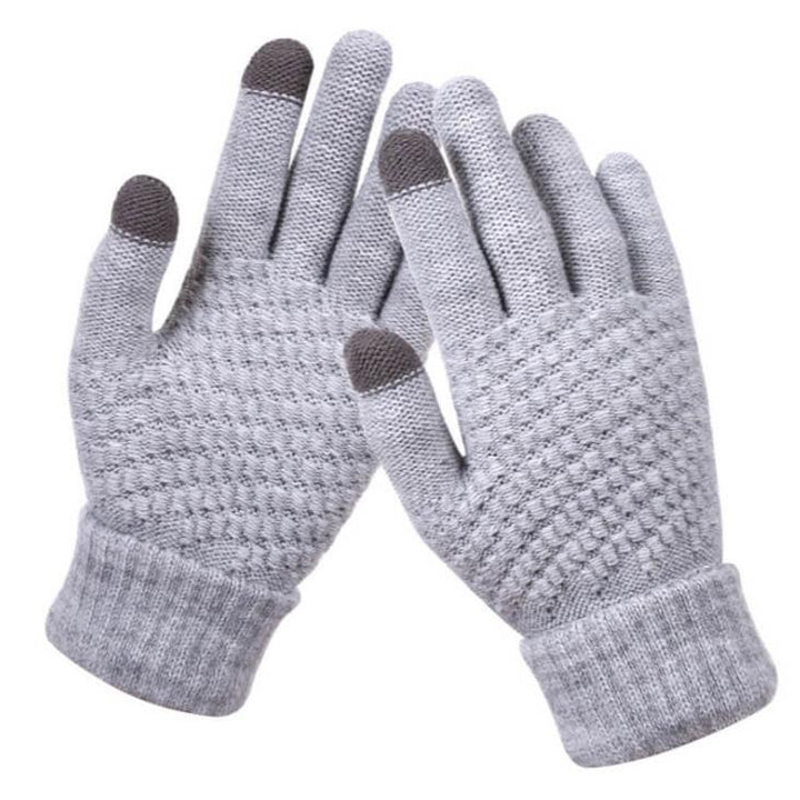 Winter Thickened Woolen Cold-proof Knitted Gloves - Touch Screen Capable - AIGC-DTG