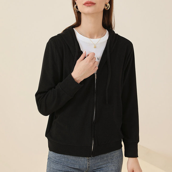 Women's German Velvet Bottoming Shirt Jacket Hooded Sweatshirt-Fashionable & Versatile - AIGC-DTG