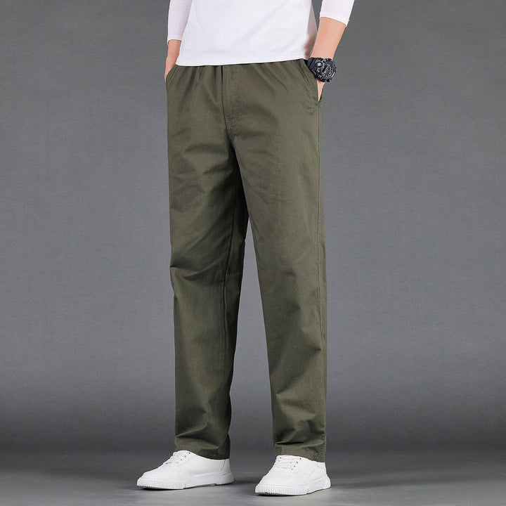 Men's 100% Cotton Cargo Pants Casual Drawstring Sports Outdoor Pants - AIGC-DTG