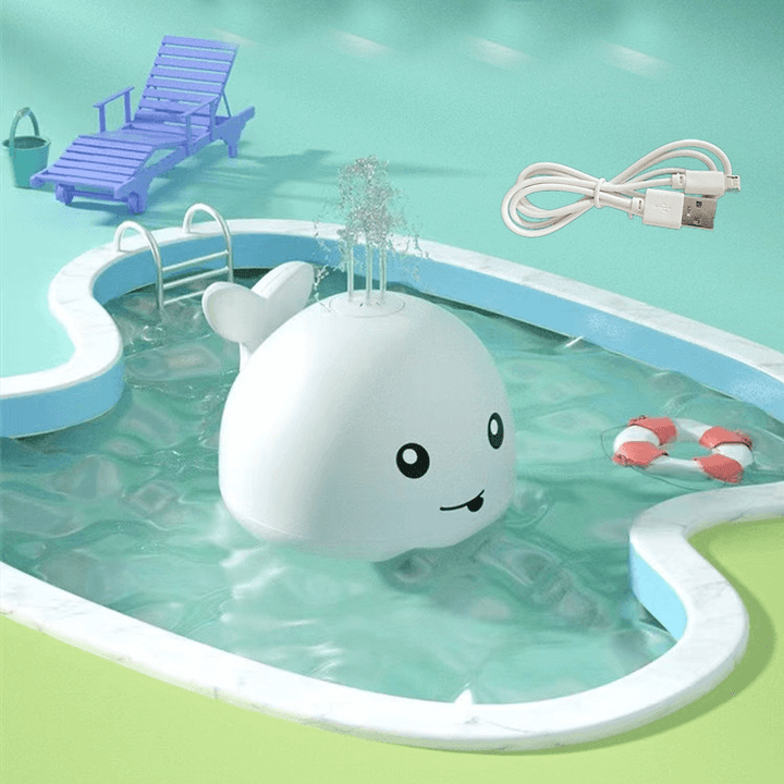 Electric Induction Spraying Whale: Kids' Bath Toy with Lights and Music (Battery not included) - AIGC-DTG