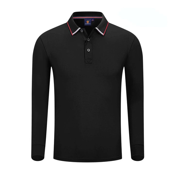 100% Silk Cotton Long Sleeve Men's Polo Shirt - AIGC-DTG