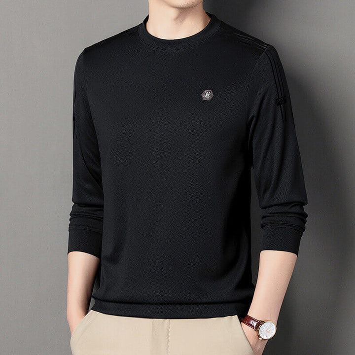 Men's Autumn Round Neck Pullover Fashionable and Versatile Casual T-Shirt - AIGC-DTG