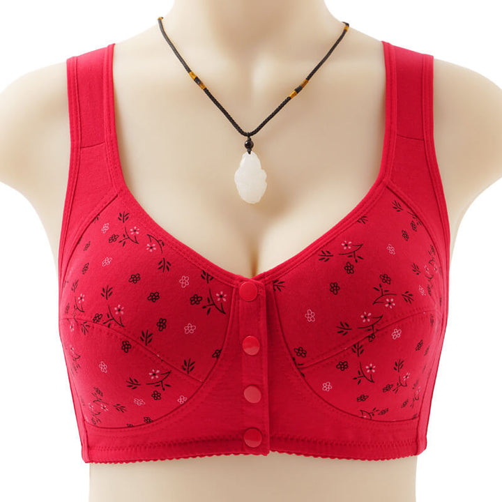 Front Button Large Printed Bra, without steel ring - AIGC-DTG