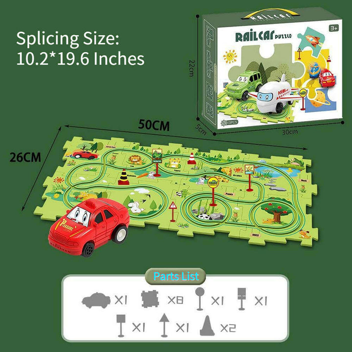 Multi-scene Map Track Electric Car Toy-Free Assembly - AIGC-DTG