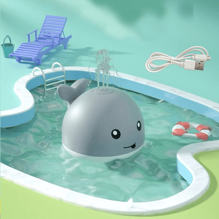 Electric Induction Spraying Whale: Kids' Bath Toy with Lights and Music (Battery not included) - AIGC-DTG