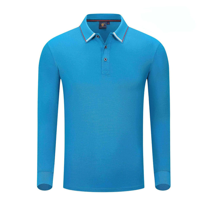 100% Silk Cotton Long Sleeve Men's Polo Shirt - AIGC-DTG