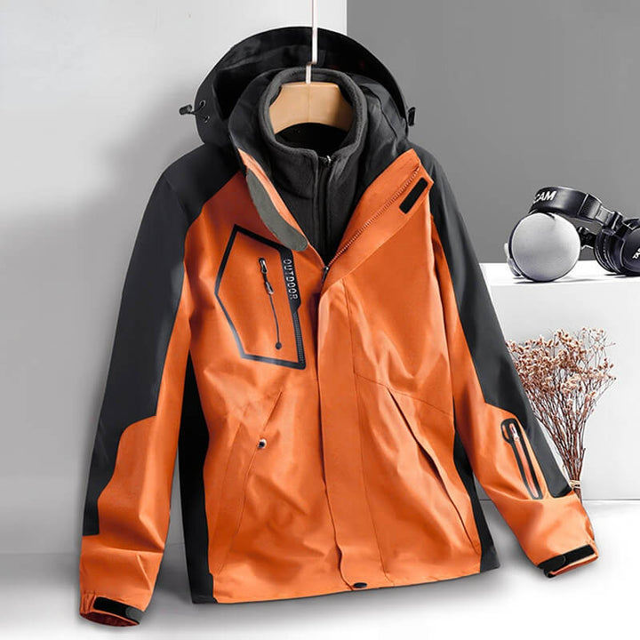 3-in-1 Detachable Inner Shell Windproof Waterproof Jacket Set For Men - AIGC-DTG