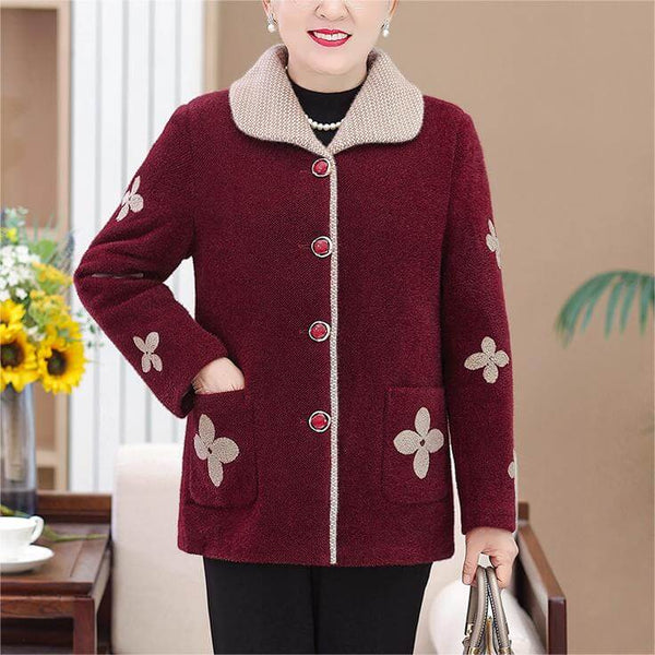 Winter Thickened Middle-Aged Velvet Warm Women's Coat - AIGC-DTG