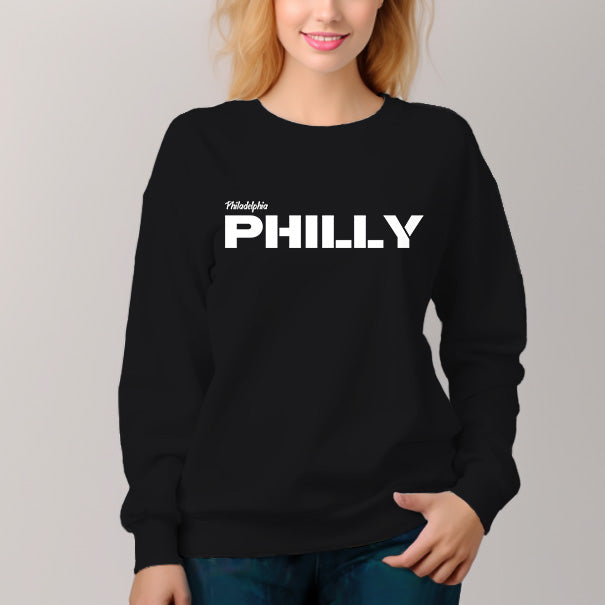 Women's Philly Pattern Crew Neck Pullover Cozy Clothes Autumn Winter - AIGC-DTG