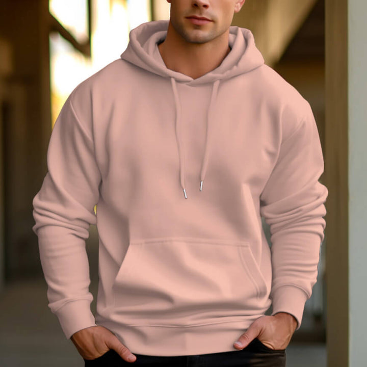 Custom Printed Men's 330g 100% Cotton Terry Dropped Shoulder Hoodie - AIGC-DTG