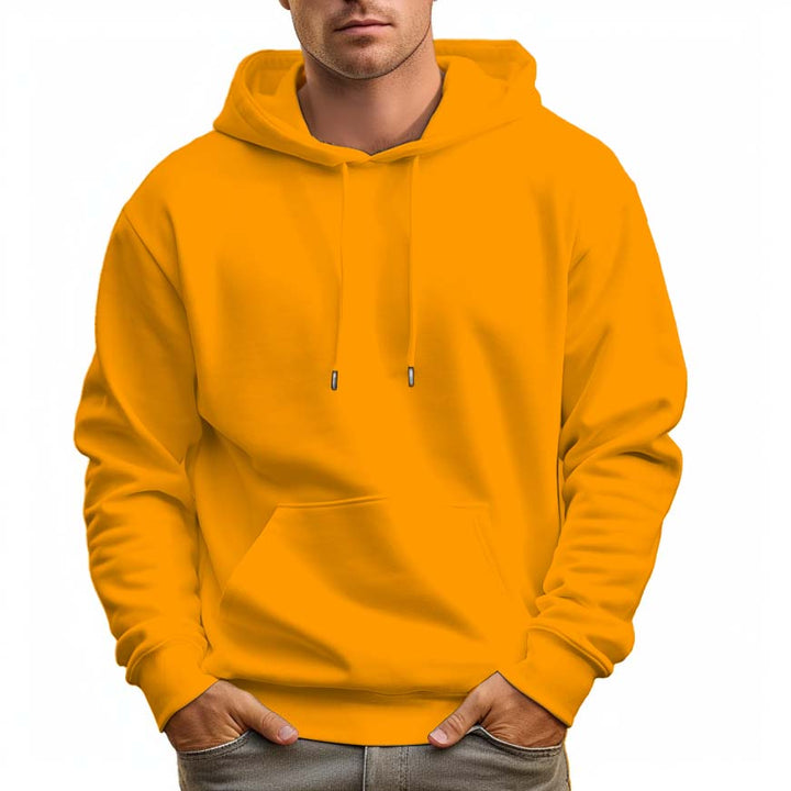 Men's Pullover Hoodie Cotton Casual Long Sleeves Drawstring with Pockets - AIGC-DTG