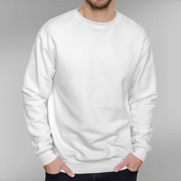 Custom Printed Men's 330gm Cotton Crew Neck Sweatshirt - AIGC-DTG