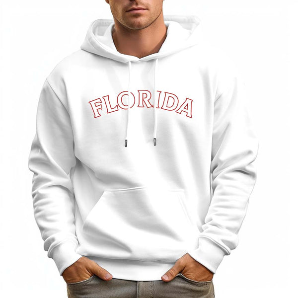 Men's 100% Cotton FLORIDA Hoodie 330g Thick Pocket Hood - AIGC-DTG