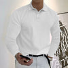 Men's Long Sleeve Casual Solid Golf Polo Shirt 11 Colors - AIGC-DTG