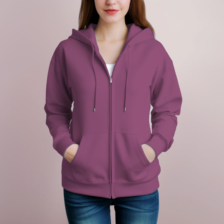 Women's Zipper Hoodie Cotton Blend Hooded Pocket Sweatshirt 11 Colors ...