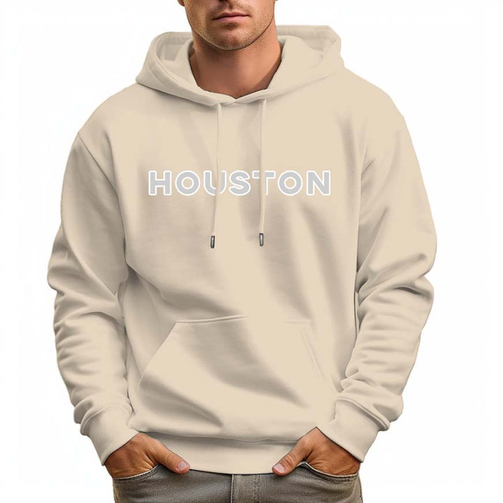Men's 100% Cotton HOUSTON Hoodie 330g Thick Pocket Hood - AIGC-DTG