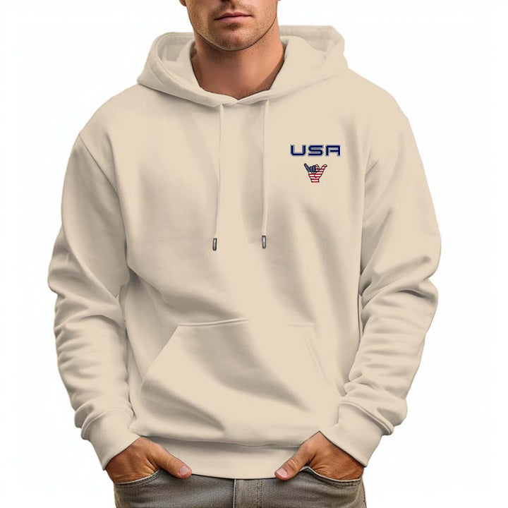 Men's 100% Cotton USA Hoodie 330g Thick Pocket Hood - AIGC-DTG