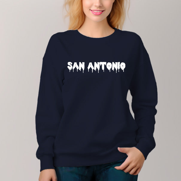 Women's San Antonio Pattern Crew Neck Pullover Cozy Clothes Autumn Winter - AIGC-DTG