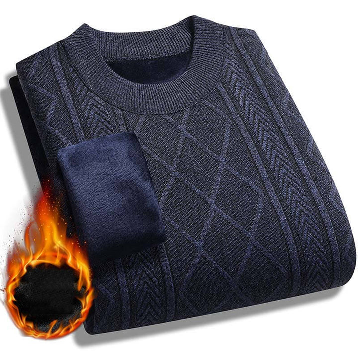 Men's Winter Fleece Warm Casual Long-sleeved Sweater - AIGC-DTG