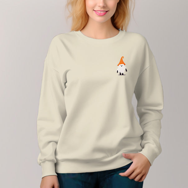 Women's Crew Neck Pullover Sweatshirt Halloween Graphic - AIGC-DTG