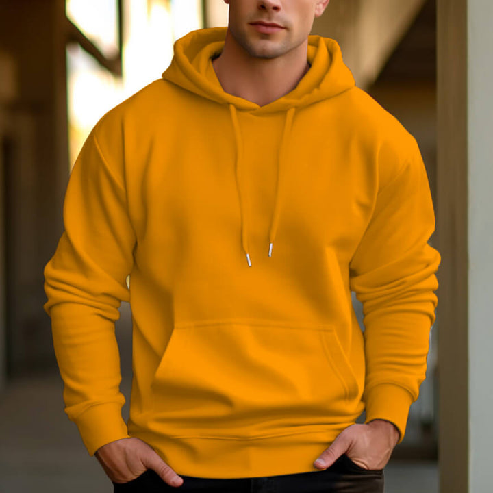 Custom Printed Men's 330g 100% Cotton Terry Dropped Shoulder Hoodie - AIGC-DTG