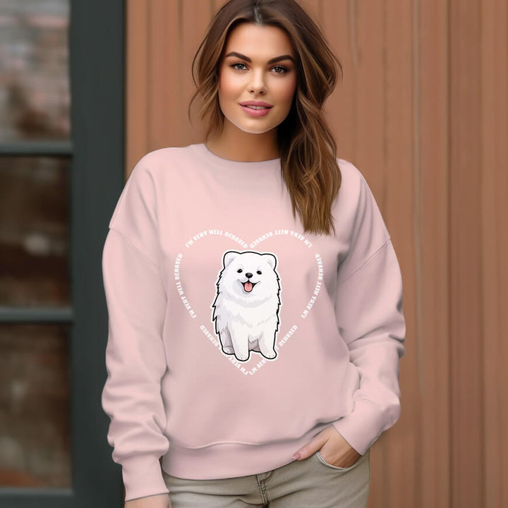 Women's Samoyed Pattern Pattern Crew Neck Pullover Cozy Clothes - AIGC-DTG