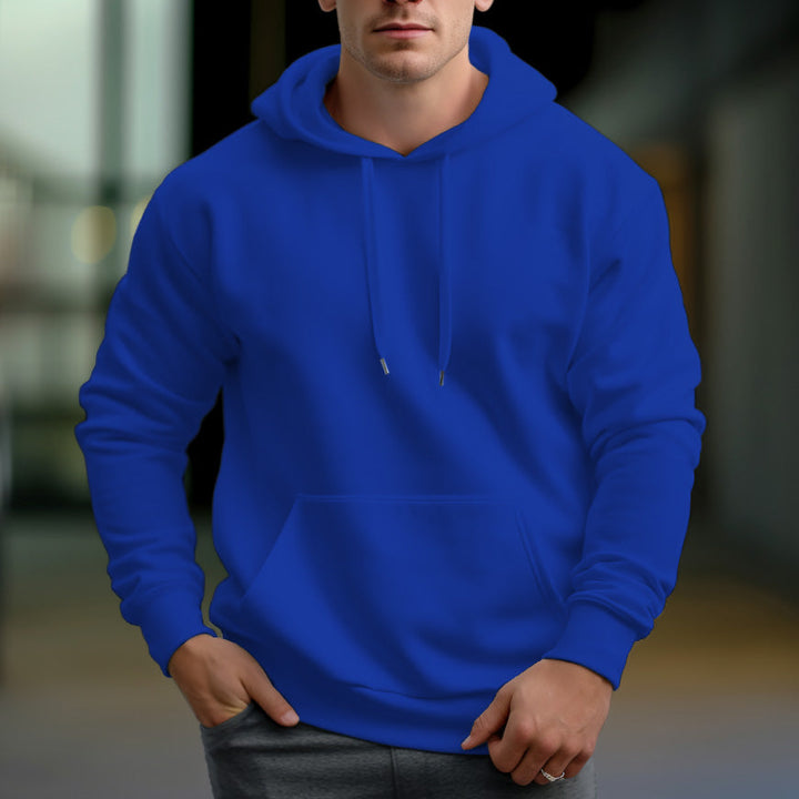 Men's 330g 100% Cotton  Casual Pullover Drawstring Hoodie With Pocket - AIGC-DTG