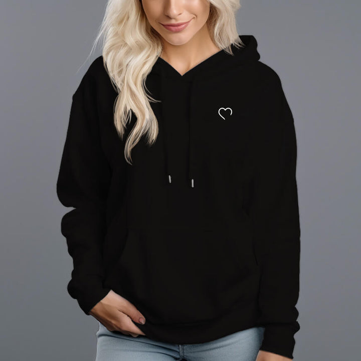 Women's 330g 100% Cotton Heart Graphic Hoodie - AIGC-DTG