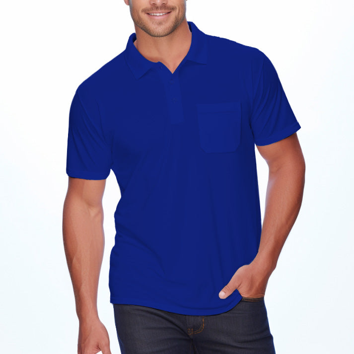 Men's Pocket Short Sleeve Polo Shirt - AIGC-DTG