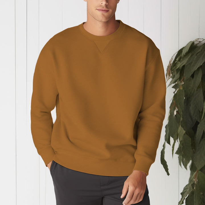 Men's Heavyweight Vintage Crewneck Casual Sweatshirt in 15 Colors - AIGC-DTG