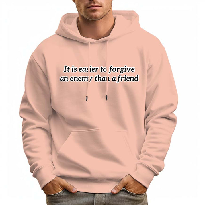 Men's Pullover Forgive Hoodie Casual Drawstring with Pockets - AIGC-DTG